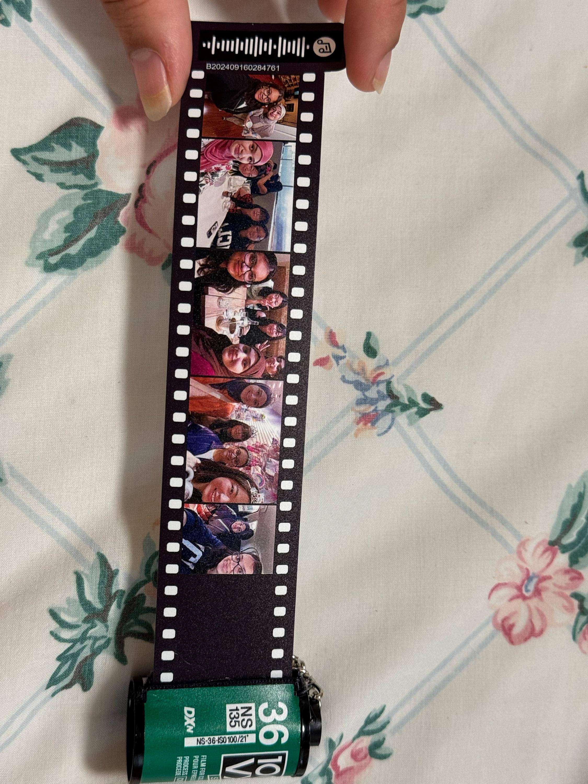 Customizable Film Photo Keychain with Music Code ,Personalize with 5-15 Photos,Camera Roll Gift,Gift for Boyfriend, Family , Memory Gift