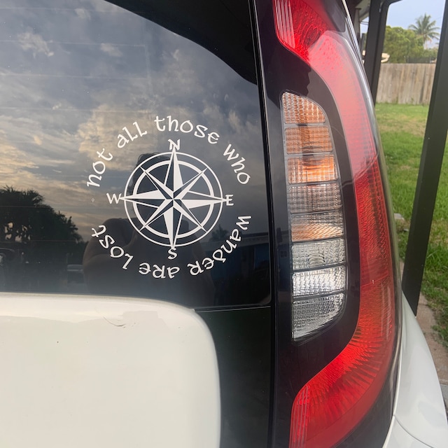Not All Who Wander Are Lost Window Decal Sticker A2 Custom Made In The USA Fast - Foto 10