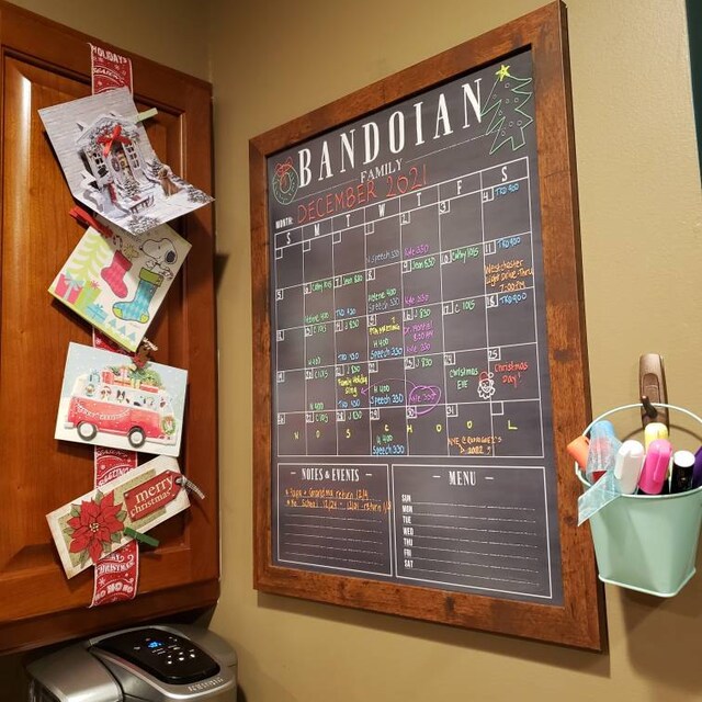 Chalkboard Calendar Dry Erase, Personalized Family Calendar, Modern Chic  Family, Family Name Calendar for Wall Swanson - Etsy