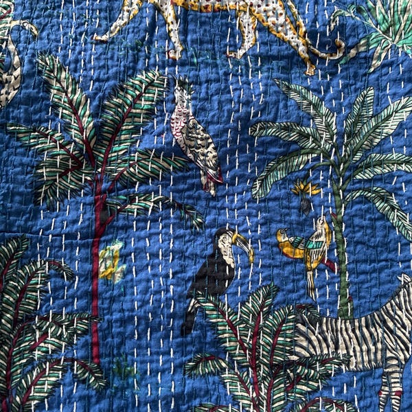 Pink Jungle Safari Women Velvet Kimono Robes Jacket,morning Tea Velvet ...