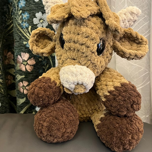Cow Sploot Hewie the Highland Cow Crochet Pattern, Crochet Cow Pattern, Sploot ...