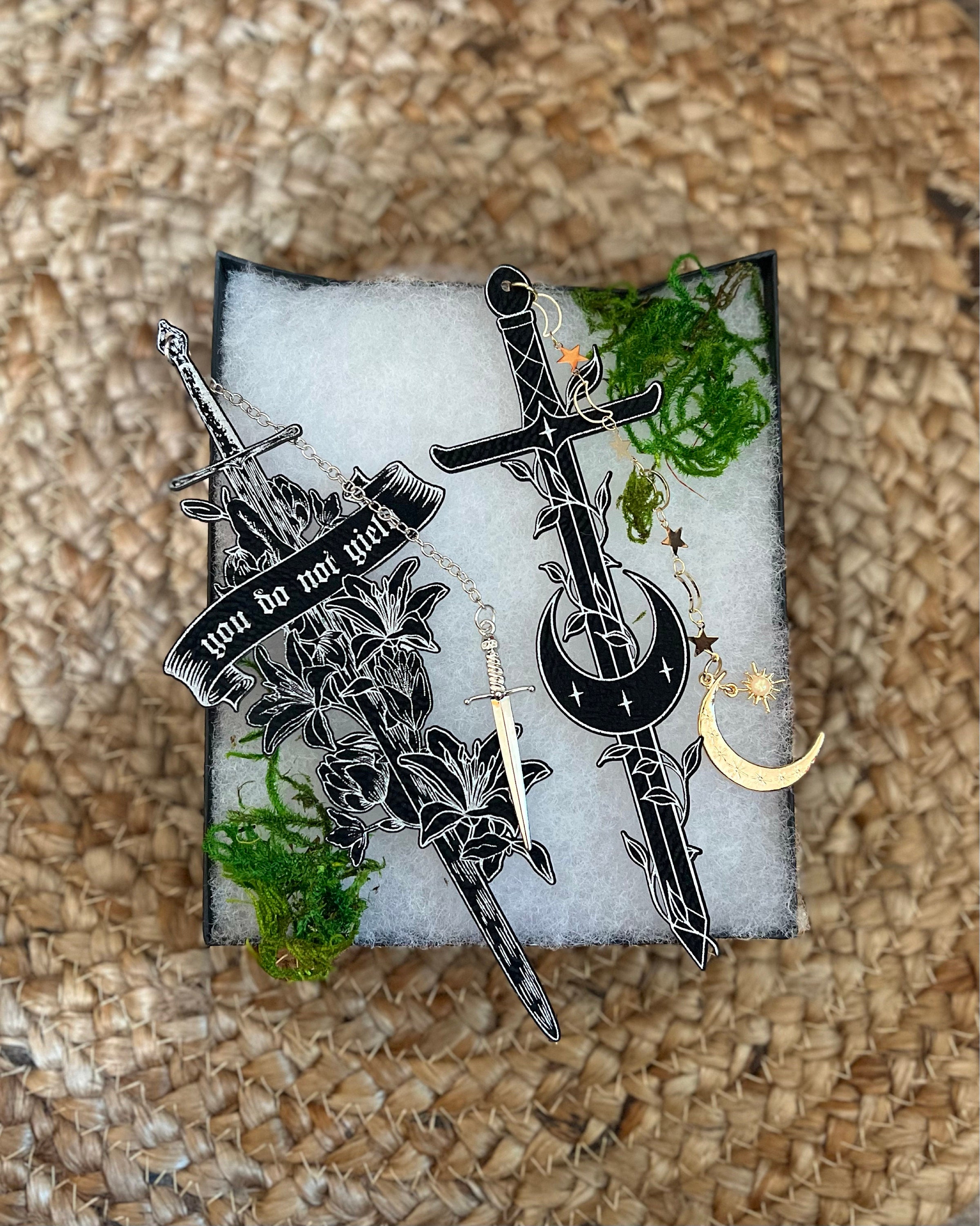 You Do Not Yield Faux Leather Bookmark, Fantasy Bookmark, Elven-Inspired Bookmark, Gift for Readers, Elf Fairy Faerie Fae Bookmark