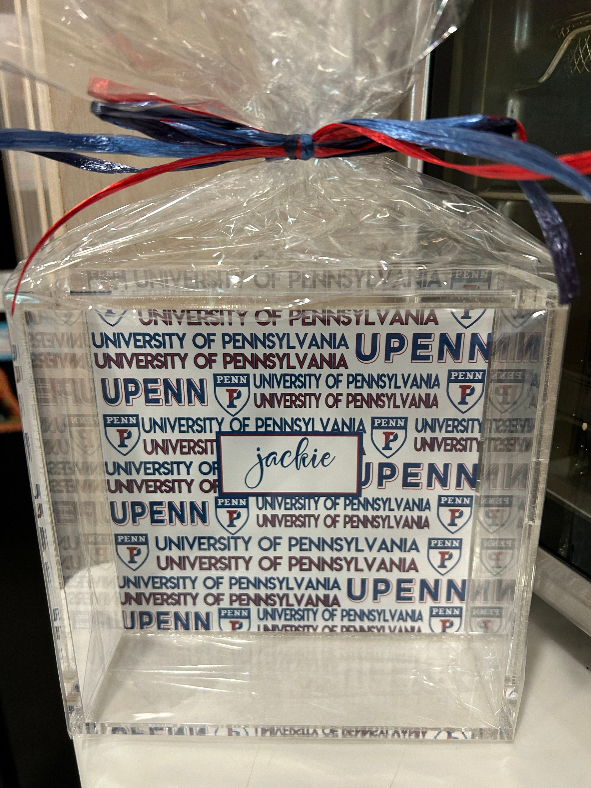 6"Square Lucite Tray With Personalized As You Like It, College Themed, Gift for Graduation