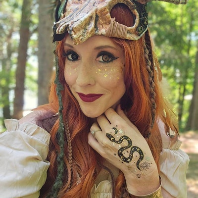 Ram Horn Skull Pagan Viking Ritual Skull Witchcraft Skull Deer Antler ...