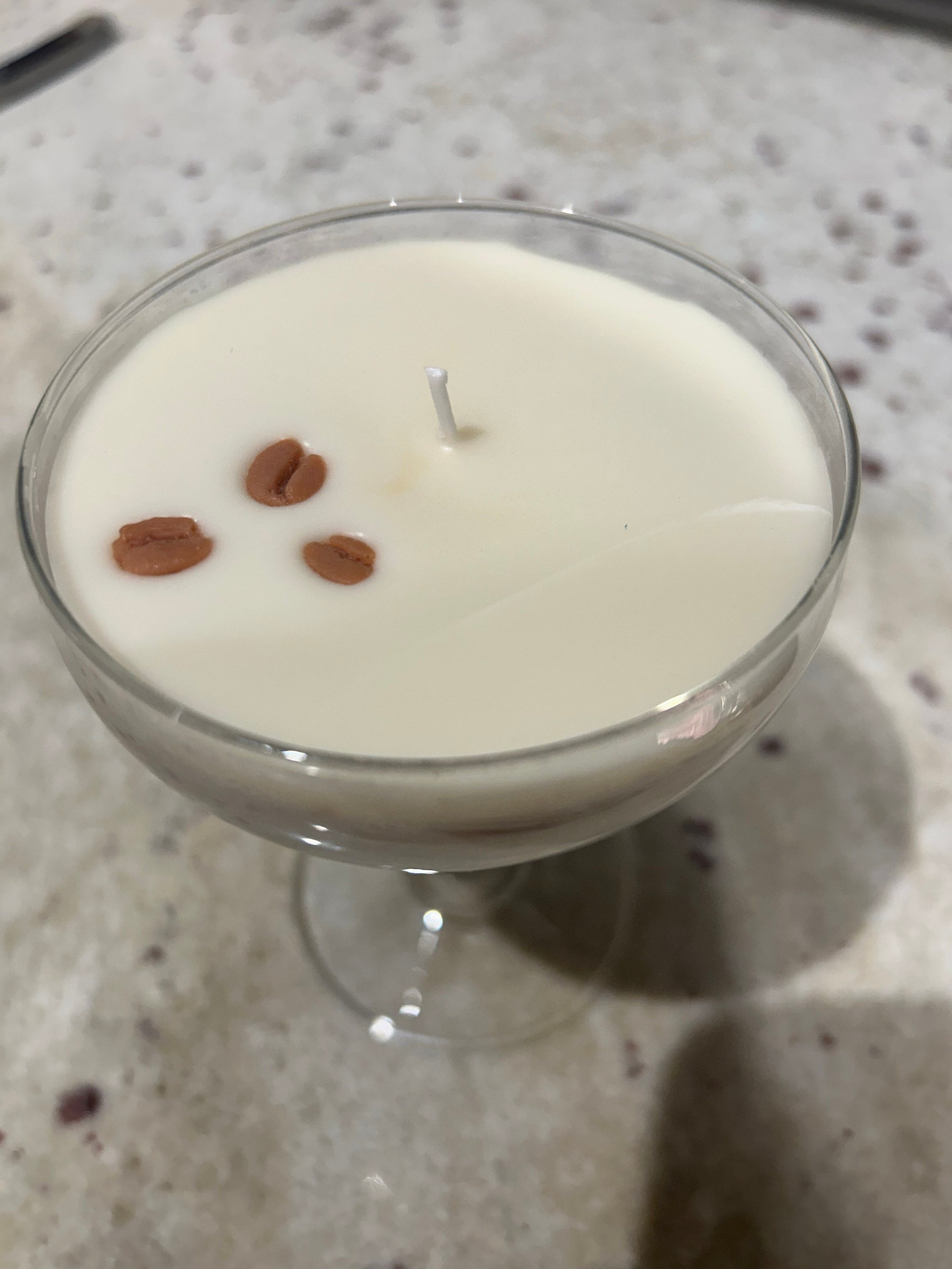 Espresso Martini Candle - Short Coupe Glass Realistic  / Coffee Candle / Espresso Martini Lovers / Espresso Lovers