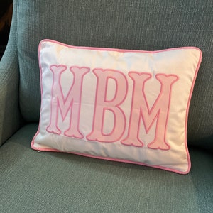 Applique Monogram Pillow Cover - Etsy