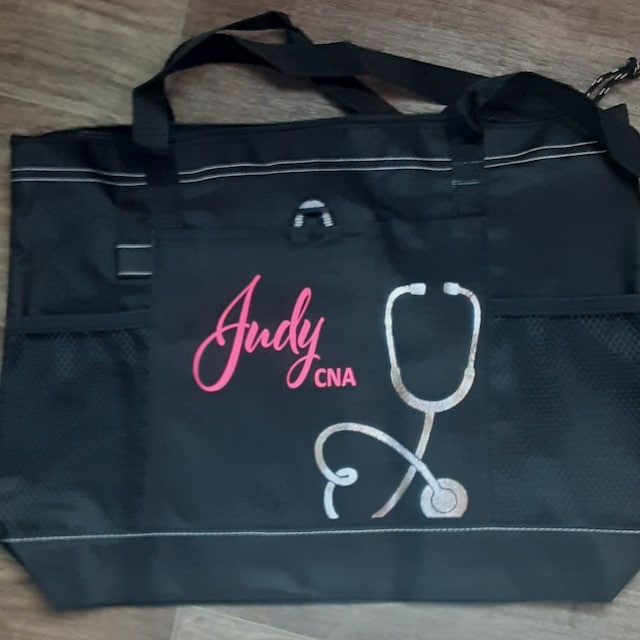 Bolsa de enfermería personalizada con nombre y estetoscopio, bolsa de  enfermera personalizada con cremallera, regalo de semana de enfermera CNA,  regalo de apreciación de enfermera de graduación RN -  México