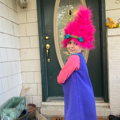 PRINCESS POPPY Crochet Troll Hat, Halloween Costume, Trolls Wig, Troll ...