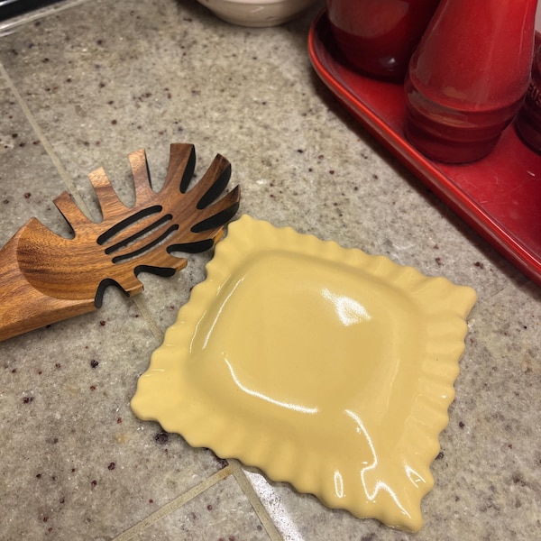 Handmade Ceramic Ravioli Spoon Rest: Kitchen Decor - Etsy