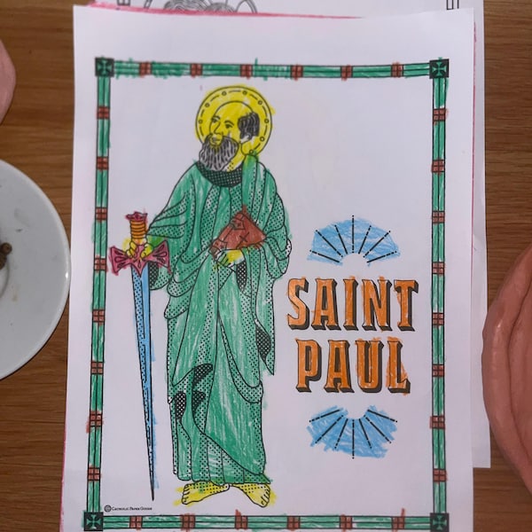 Catholic Coloring Page - Saint Paul - Catholic Saints - Printable ...