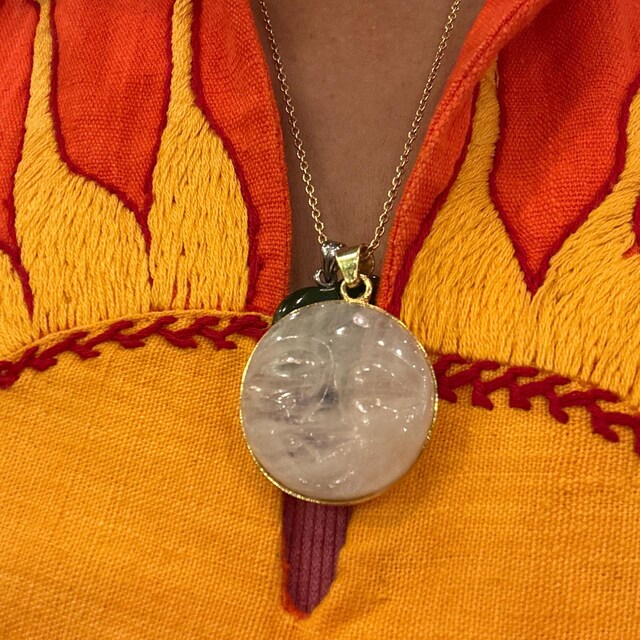 Rainbow Moonstone Ruby Sterling Silver Pendant Necklace - Etsy