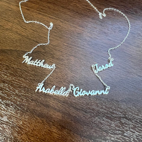 Multiple Name Necklace - Family Necklace - Custom Children Name ...