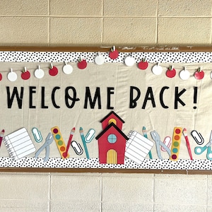 Welcome Back Back to School Fall Bulletin Board Kit - Etsy