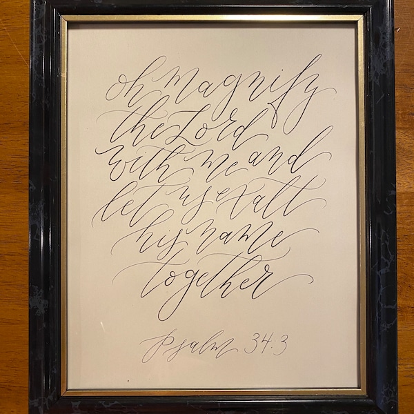 Psalm 34 PRINTABLE Calligraphy Wall Art Scripture Digital Download ...