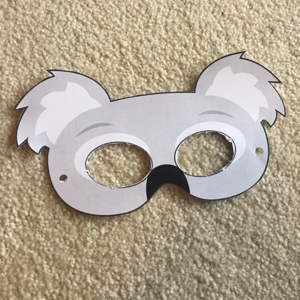 Australian Animals Printable Masks, Aussie Animal Mask, Koala Mask ...