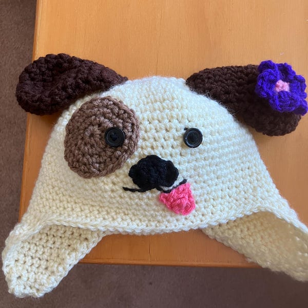 Crochet PUPPY DOG Hat PDF Pattern Sizes Newborn to Adult Boutique ...