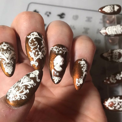 Festive Red Nail Stickers/cotton Flower Nail Art Floral Ultra - Etsy