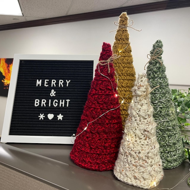 A customer's finished Wheat Stitch Tree Crochet Pattern + Video