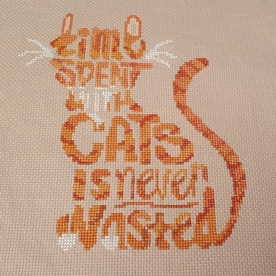 Easy Modern Cross Stitch Pattern, One Color Counted Cross Stitch Design ...