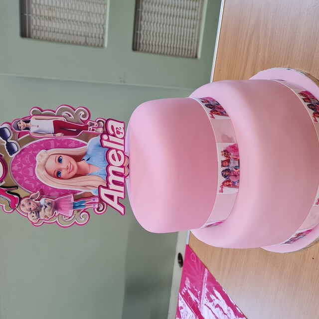 Cake Topper Barbie Happy Birthday - Planète Gateau - Foto 8