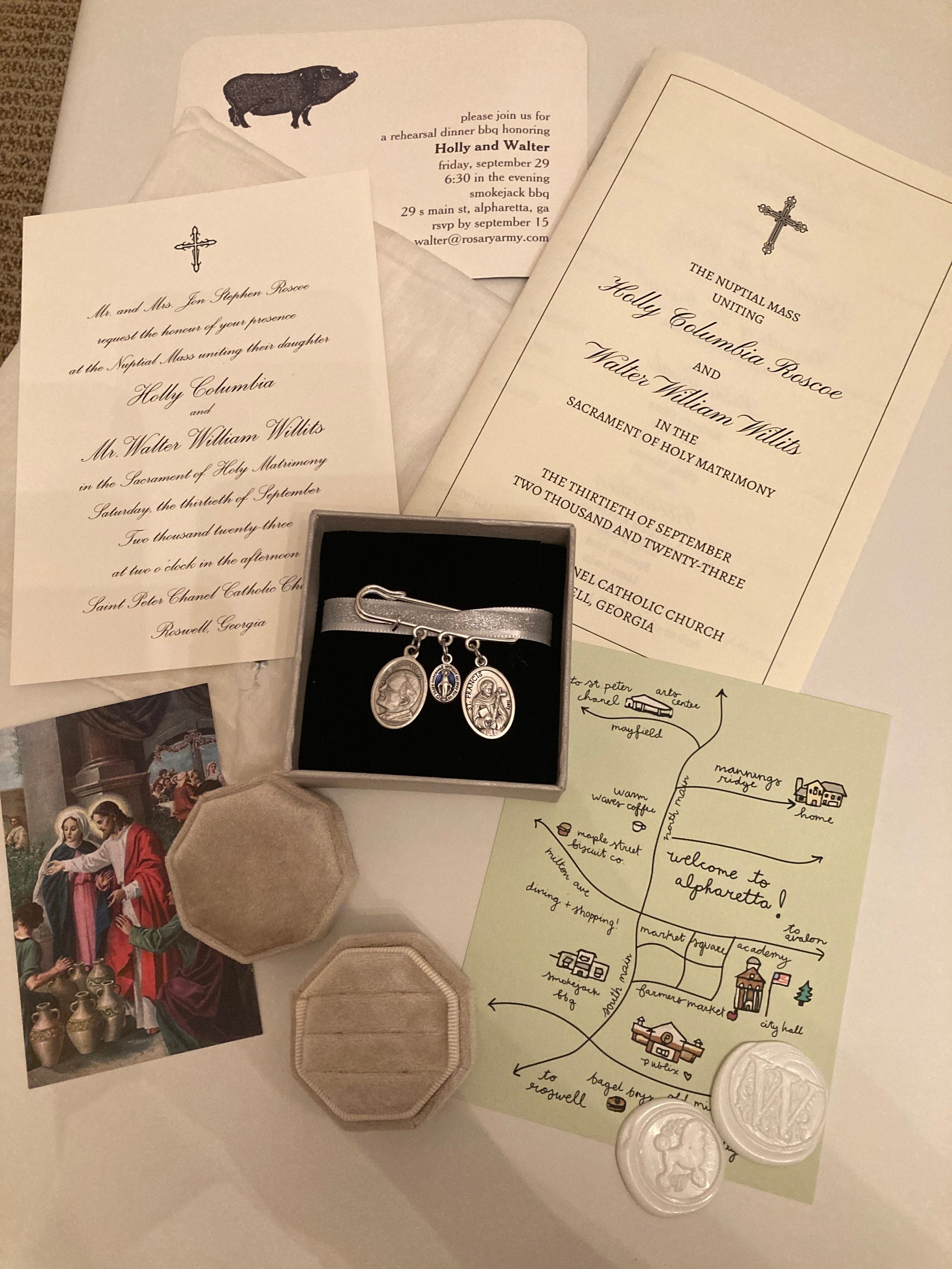 Wedding Gift for Groom, Patron Saint Lapel Pin for Wedding Day, Choose your Saint, Wedding Keepsake, Catholic Wedding Gift, Wedding Pin