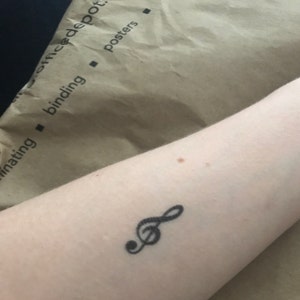 Musikalische Note Temporare Tattoo Set Von 3 Temporare Etsy