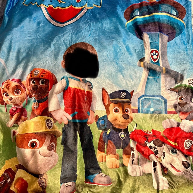 Personalized Paw Patrol Velveteen Plush Blanket Custom Paw Patrol Gift Paw Patrol Birthday Gift Personalized Blanket for Kids Etsy