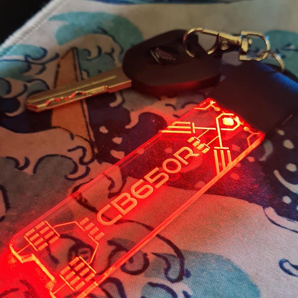 Futuristic Cyber LED Keychain | Different Designs - Circuit Board ...