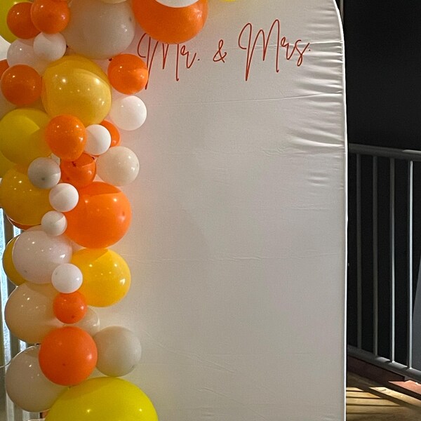 Celebrating the Future Mr and Mrs Decal for Sign Making Balloon Arch ...