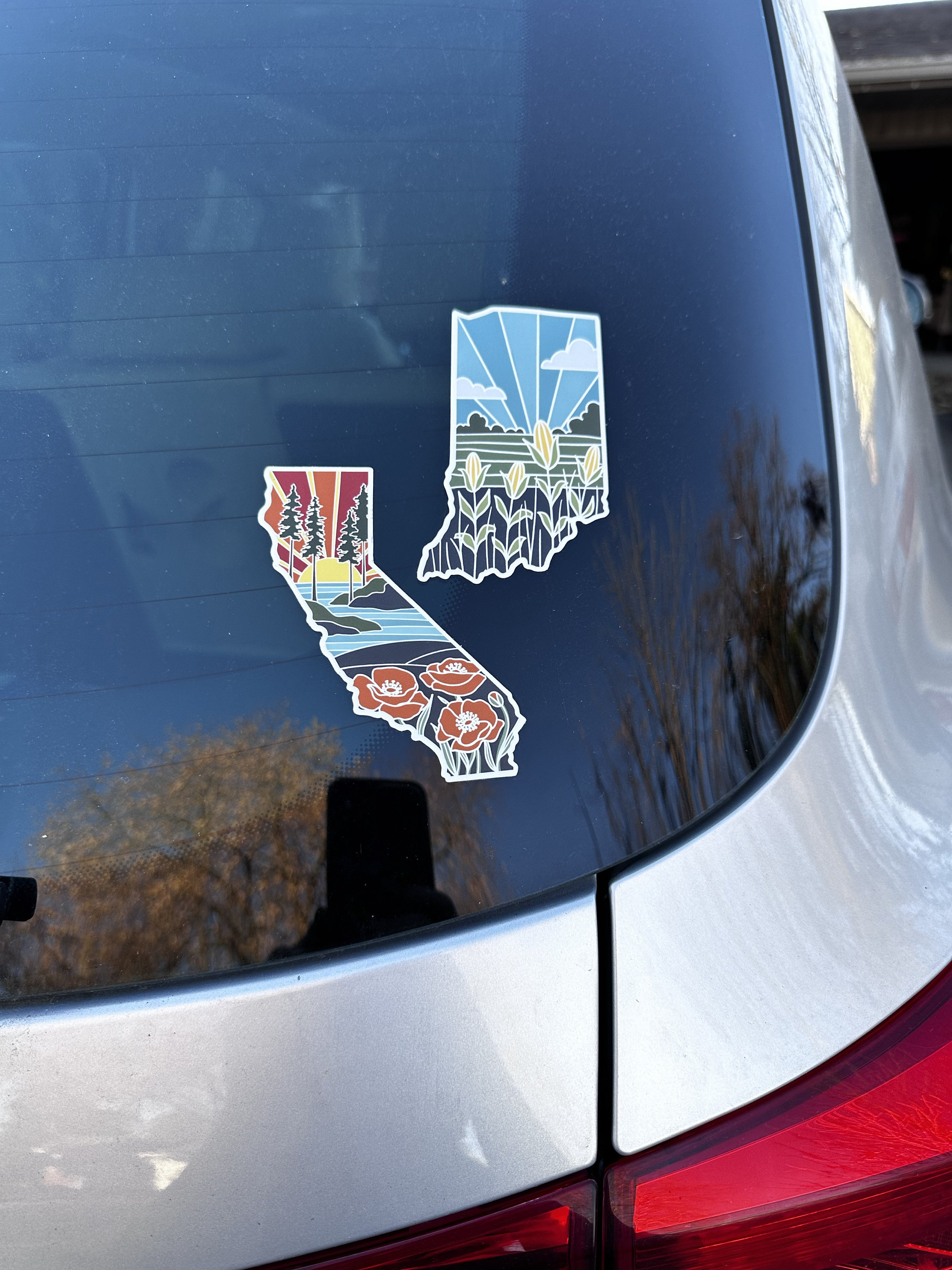 Indiana Durable Sticker | High Quality Bumper Sticker | United States Vinyl Decal | Weatherproof Sticker | Water Bottle Sticker | 4&quot;