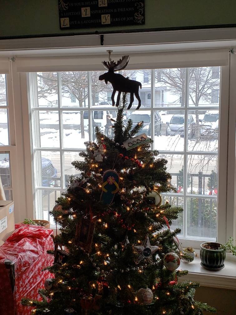 Metal Moose Tree Topper Free Shipping Etsy
