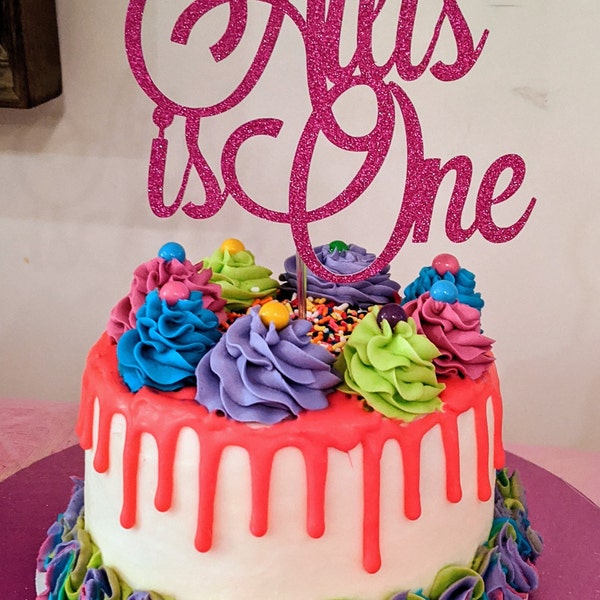 Custom Name 1st Birthday One Cake Topper First Birthday Smash Cake — free download