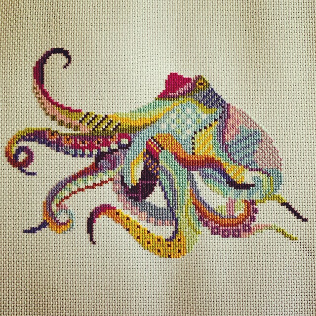 クロス刺繍 マンダラタコ #P295 刺繍クロスステッチパターン 即時ダウンロード