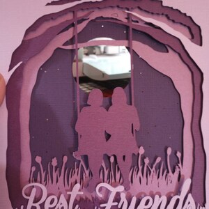 Best Friends Shadow Box Svg Friendship Shadow Box Template - Etsy