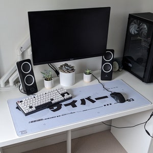Techsource Mousepad White Nexus XL 900x400cm/36x16 With Stitched Edges,  Nonslip Rubber Base Machine Washable Speed and Control 