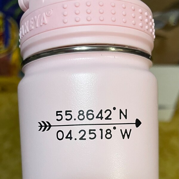 City Coordinates Vinyl Decal - Custom Coordinates, College Student Gift ...