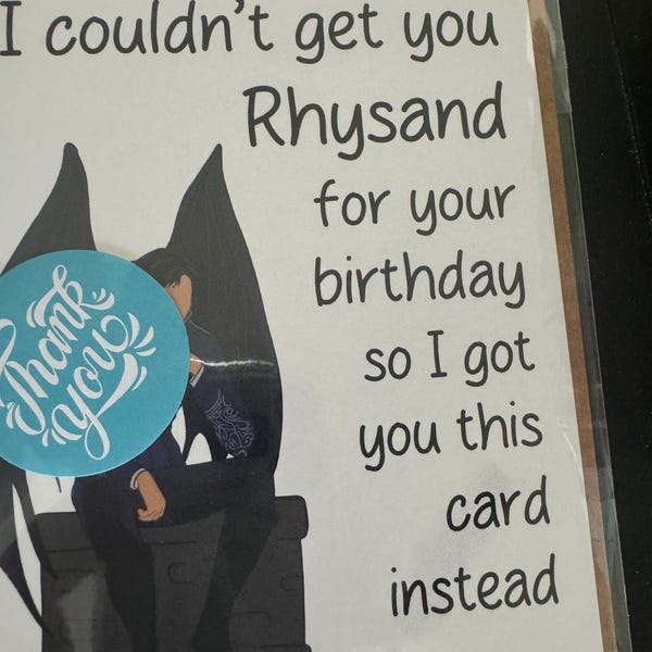 Funny Rhysand Bat Boy Acotar Birthday Card For Best Friend, Bat