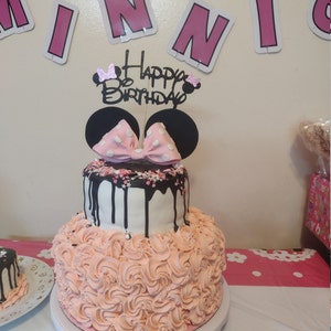 Cake Decoration Light Pink Bow Gum Paste Fondant for Birthday | Etsy
