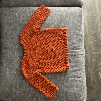 Crochet PATTERN Pumpkin Sweater child Sizes 6-12m up to 9-10years ...