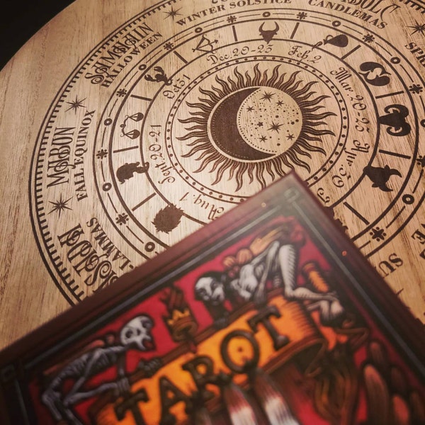 Wheel of the Year Svg Pagan Altar Tile Svg Witchcraft Decor Svg Wiccan ...