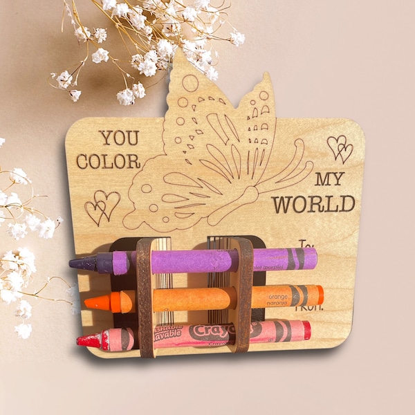 Cute Mermaid, Unicorn, and Butterfly Crayon Holder Valentine Cards ...