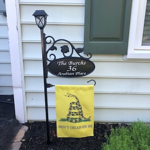 Camp/rv Sign With Flag Holder and Solar Light 48 - Etsy