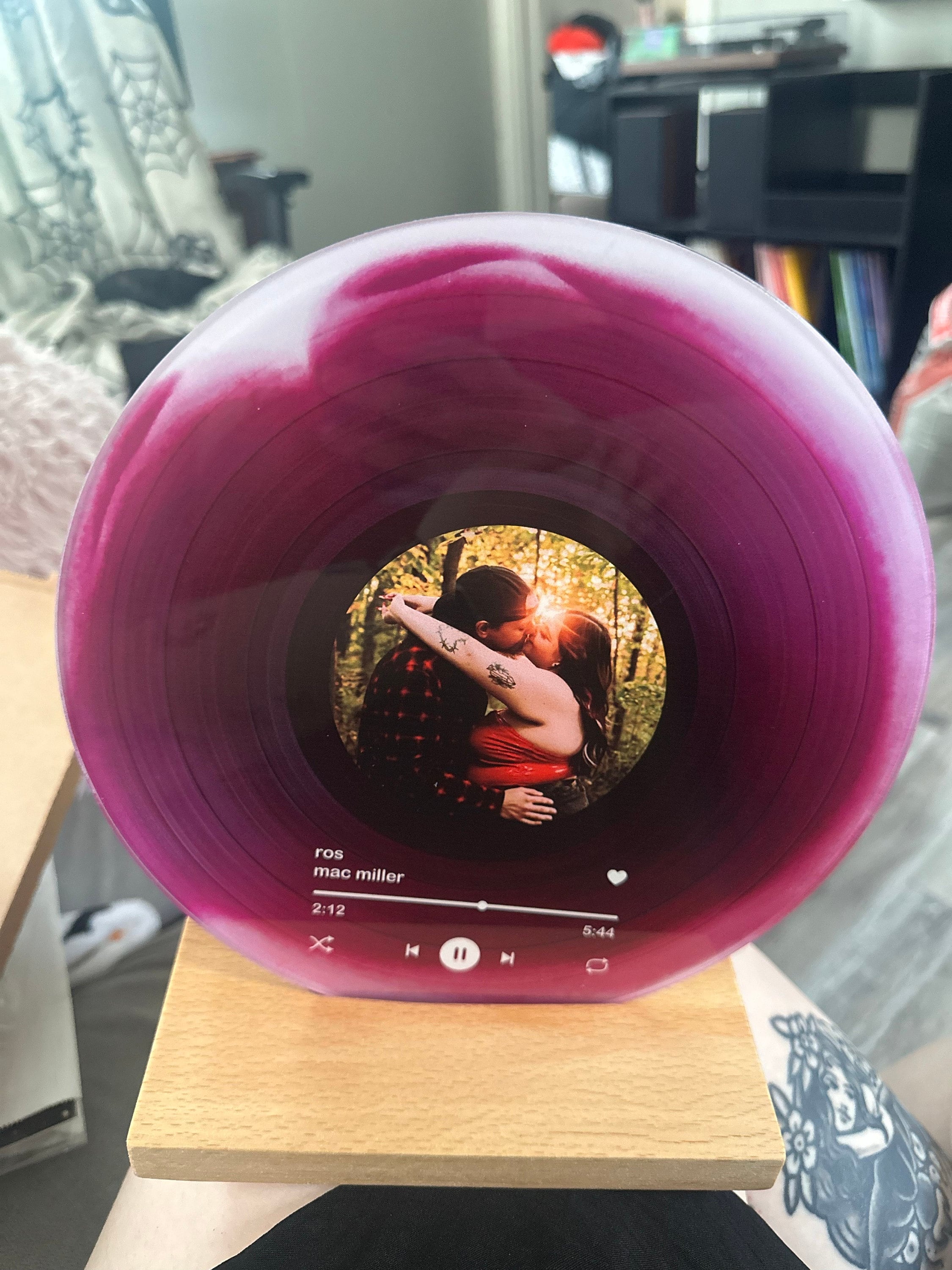 Personalized Vinyl Record with Photo - Birthday Gift for Her Him - Valentines Day Gift - Acrylic Song Plaque - Anniversary Gift for Friends
