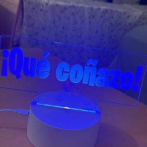Personalised Mini LED Sign / LED Light Remote Controlled Lamp Mini One ...