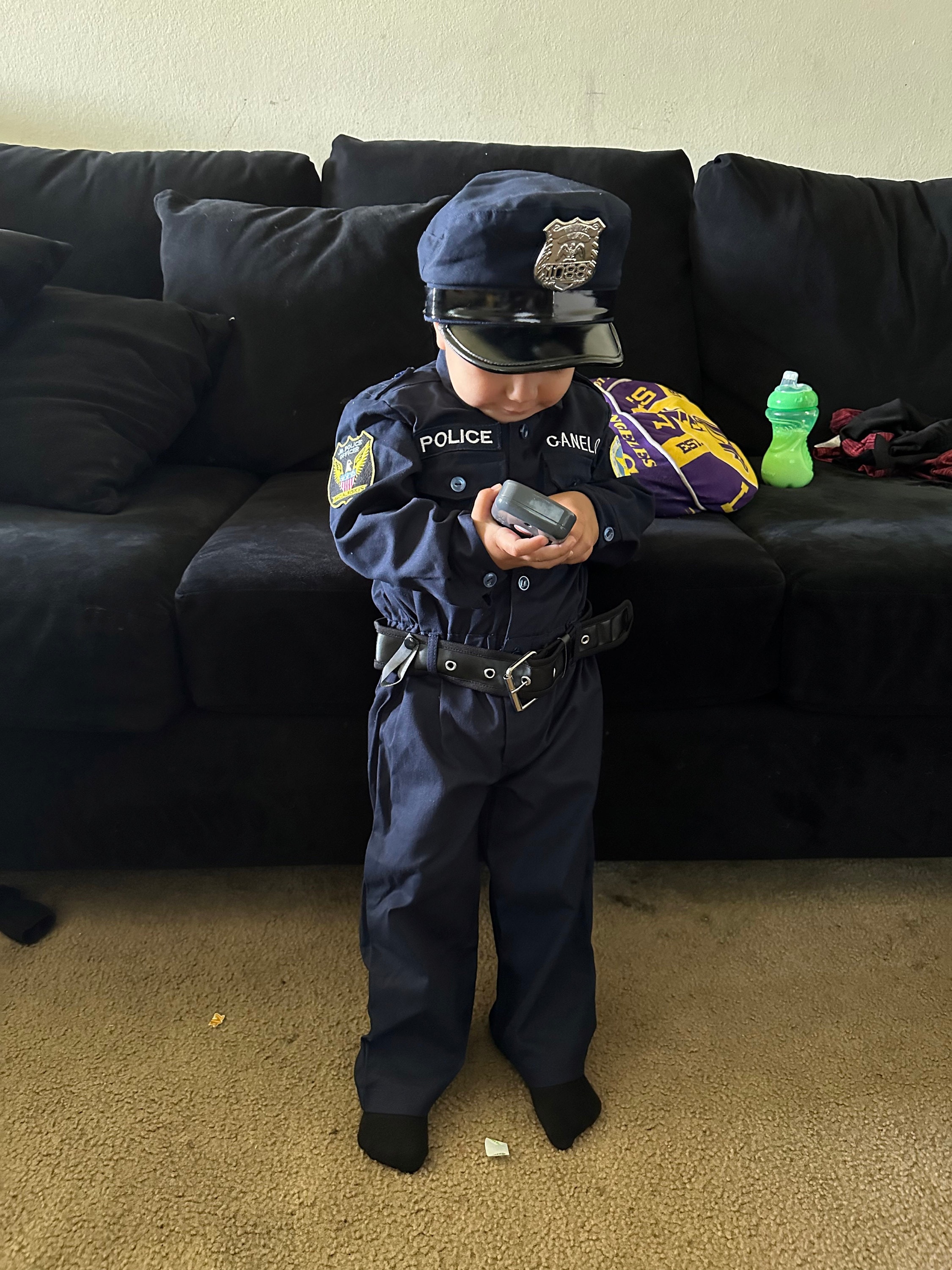Kid&#39;s Police Costume | Embroidery PERSONALIZED Costume | Authentic | FREE hat | Perfect Kid&#39;s Birthday gift | Best Kid&#39;s Christmas Present!