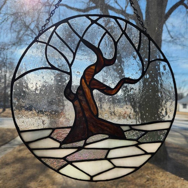 Stained Glass Fall Tree Pattern/template for Instant Digital Download ...