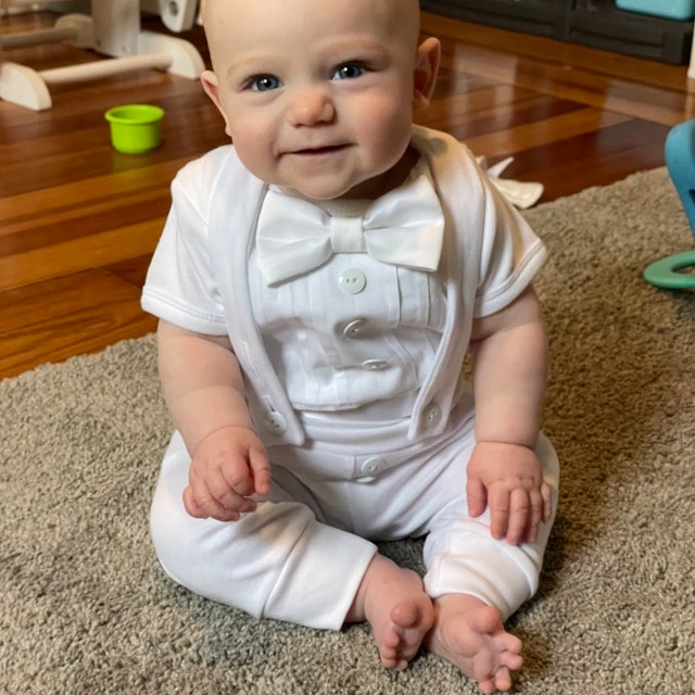 Cute inexpensive blessing store outfit for baby boy