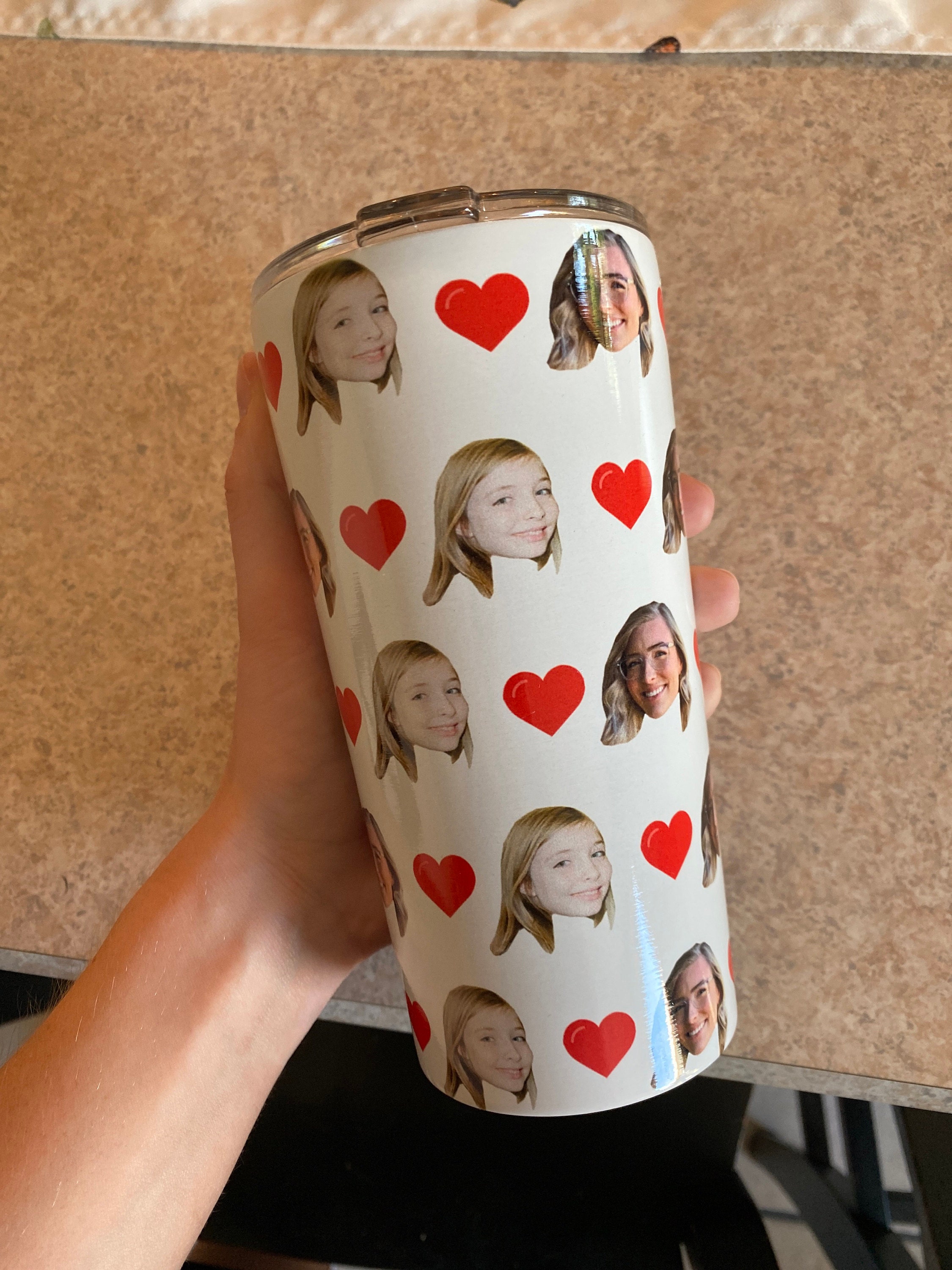 Custom Face Tumbler, Personalized Gift, Personalized Travel Mug, Gift For Mom, Birthday Gift Idea, Photo Tumbler, Father&#39;s Day Gift