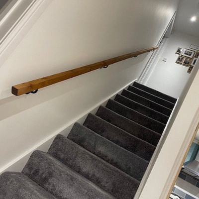 Handrail Circular Wood & Wrought Iron Timber Circular 5cm Main Image ...