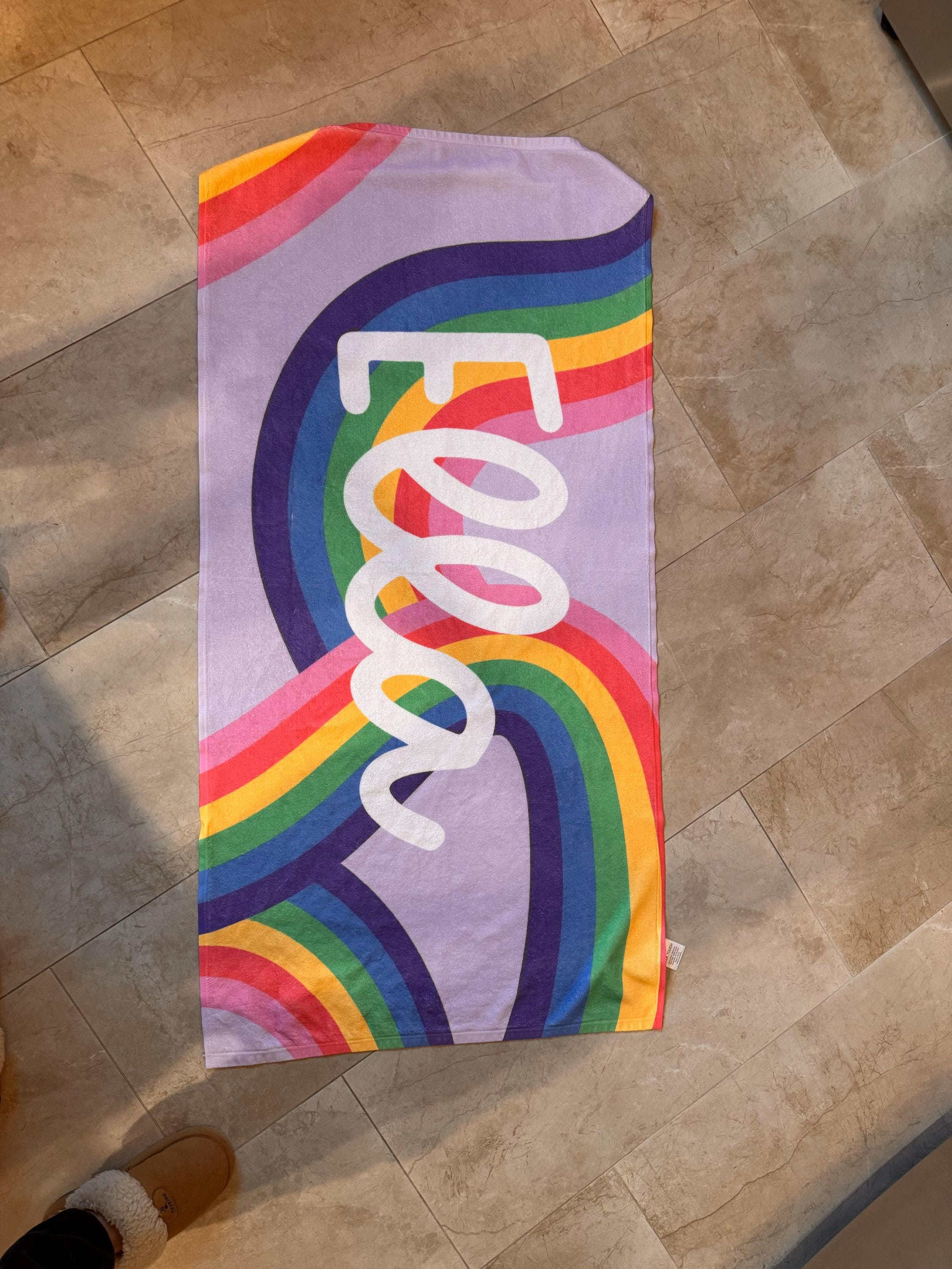 Kids Name Towel, Personalized Towel, Personalized Beach Towel, Towel with Name, Gift for Kids, Rainbow Kids Towel, Girl Beach Towel